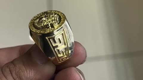 Real 10K Gold Medusa Head Ring