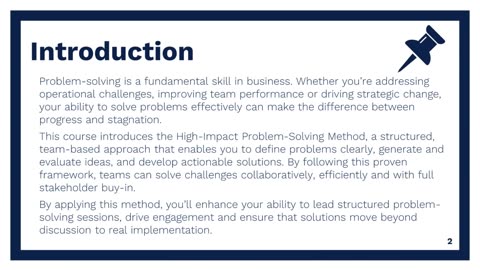 High Impact Problem Solving (Part 1): Think Sharper, Solve Smarter | High Impact Academy