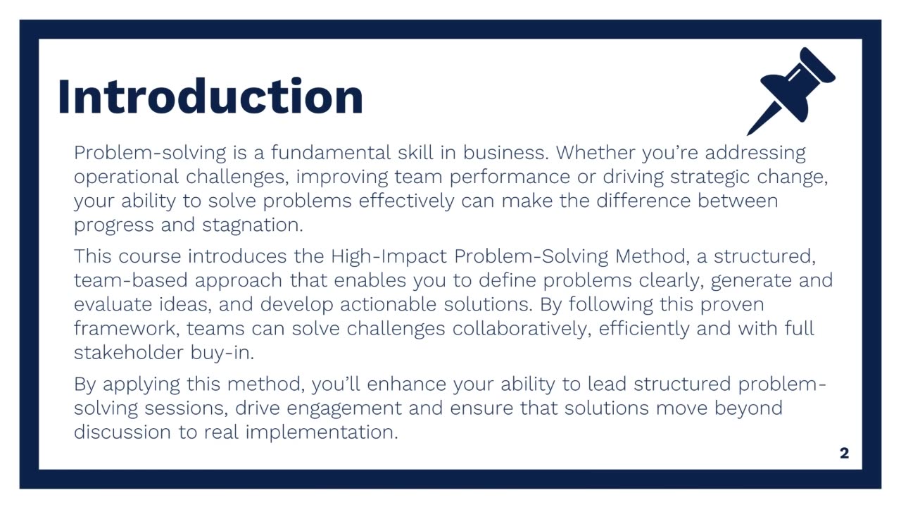 High Impact Problem Solving (Part 1): Think Sharper, Solve Smarter | High Impact Academy