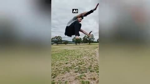 AI vs Real-Life Parkour And Flips