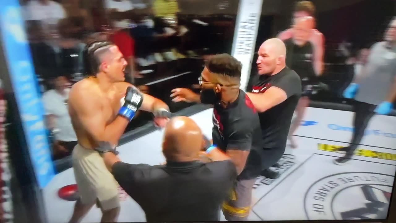 Sean Strickland just entered the cage at Tuff-n-Uff and punched someone.