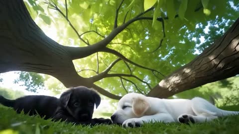 Puppy and Mama Dog Work at the Bathhouse, Relax in the Hot Spring After a Busy Day!