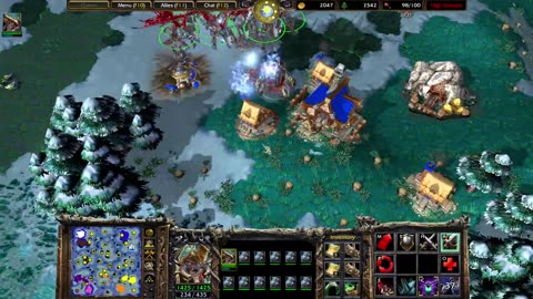 Warcraft 3 two Undead vs all