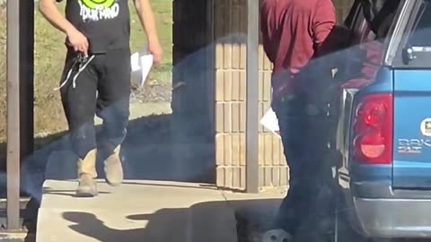 Man Gets Into Scuffle With Raccoon in Truck
