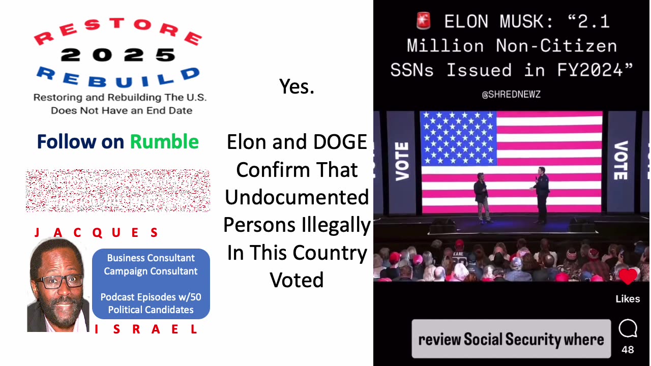 Elon and DOGE Report That 2.1M SSNs Were Issued in 2024 and Many Voted