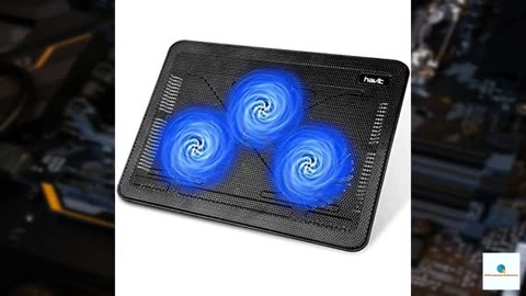 havit HV-F2056 15.6"-17" Laptop Cooler Cooling Pad - Slim Portable USB Powered (3 Fans), B