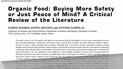 Benefits of Organic Food