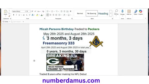 Micah Parsons Freemasonry Trade Pt 1.