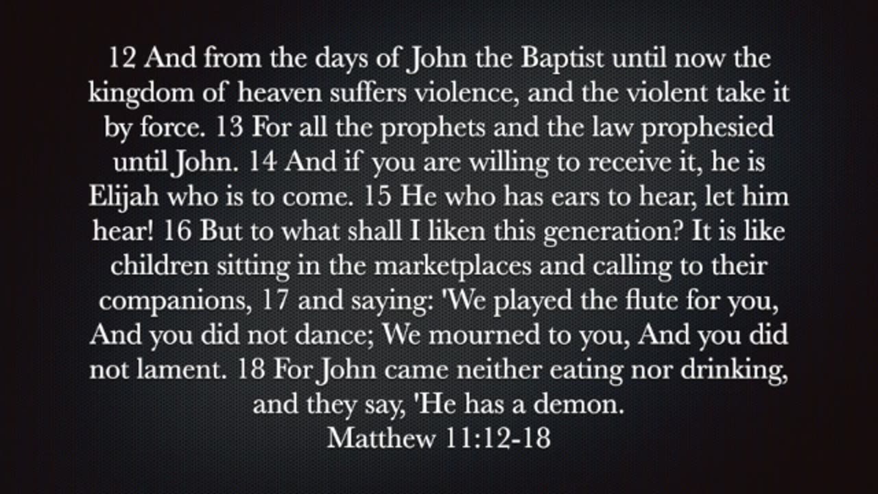 Matthew 11:12-18 PODCAST