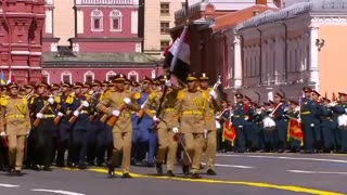 Chinese and Egyptian Soldiers During Moscow Parade
