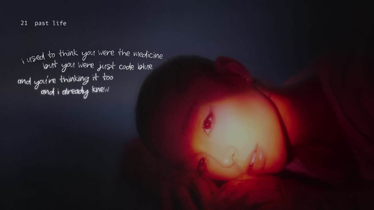 Ariana Grande - past life (lyric visualizer)