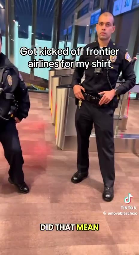 GOT KICKED OFF FRONTIER AIRLINES FOR WEARING MY SHIRT