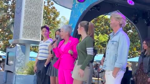 Jamie Lee Curtis & Cast of Freakier Friday SURPRISE Guests at Disneyland