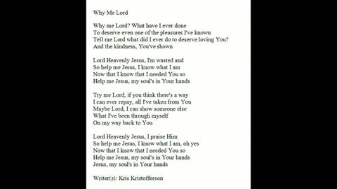 Before 2005 Why me Lord by SRM