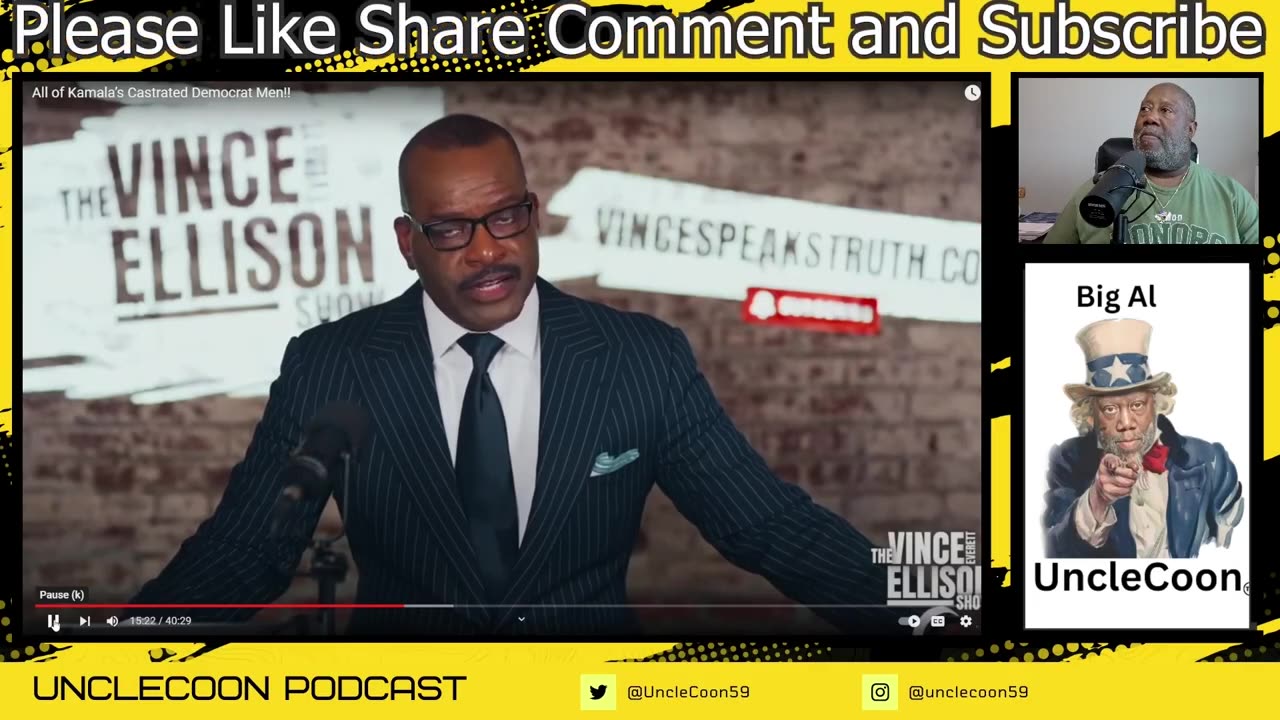 EP. 73 | VINCE ELLISON SAYS THE DEMOCRATIC PARTY HAS CASTRATED MEN, THEY HAVE NO BACKBONE!!