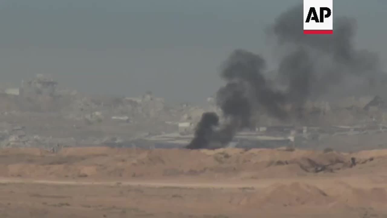 Explosions seen over Gaza as first phase of peace plan nears implementation