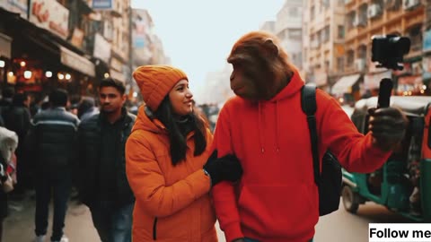 🔥 When a Monkey Falls in Love with a Desi Queen! | LalluMo x Pinky ❤️😂