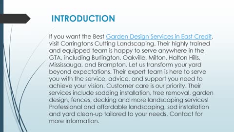 Best Garden Design Services in East Credit