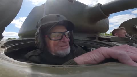 World War II veteran runs over Tesla with tank in protest against Musk and fascism