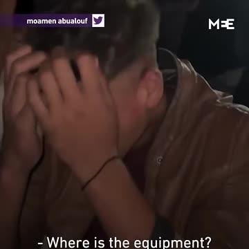 Palestinian man hears relatives trapped under rubble calling for help