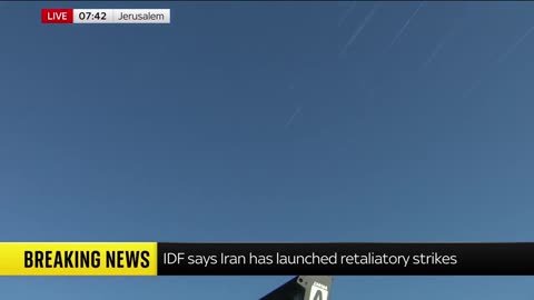 Air raid sirens sound as IDF says Iran has launched retaliatory strikes )