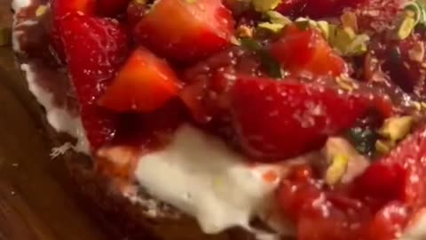 Strawberry cheese bread for breakfast