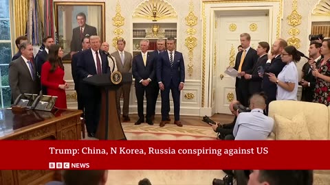 Donald Trump says China, North Korea and Russia ‘conspiring against’ US