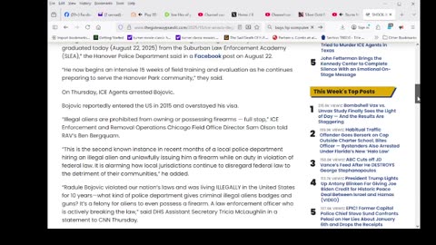 Arrests Illegal Alien From Montenegro Employed as Sworn Police Officer in Illinois