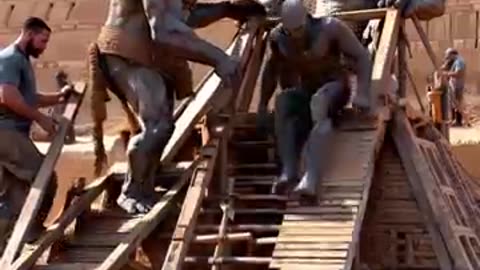 Giants Playing On Slide