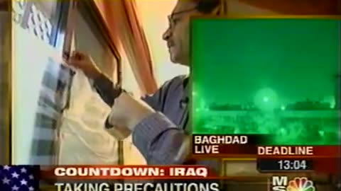 IRAQ WAR MARCH 19 2003 - CNN WNT Countdown to War Crossfire Tucker Carlson