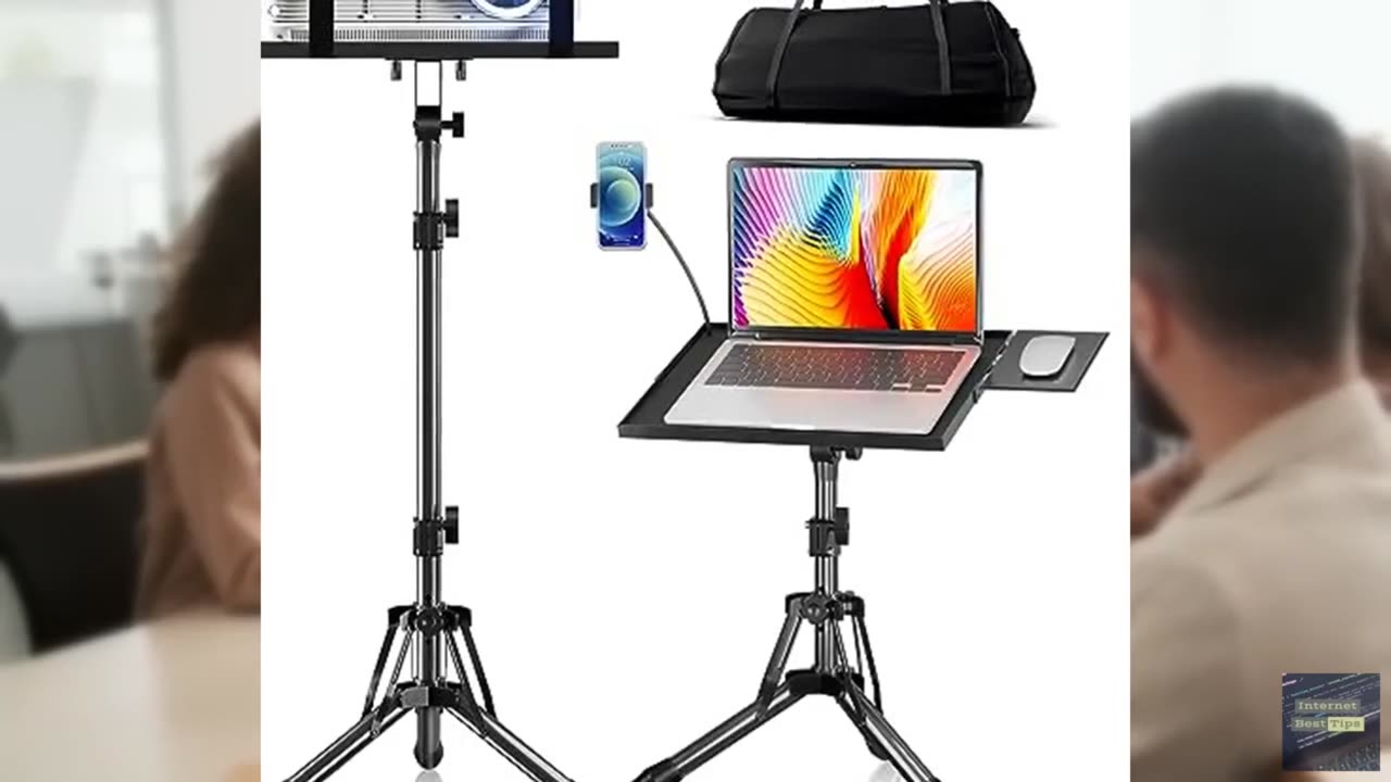 KOOV Projector Stand Adjustable Height 20" to 61", Foldable Projector Tripod Sta