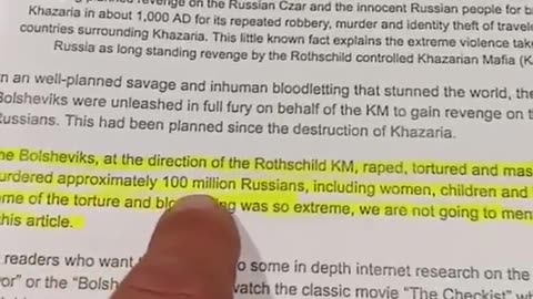 “ Hidden history of the incredibly evil Khazarian Mafia”