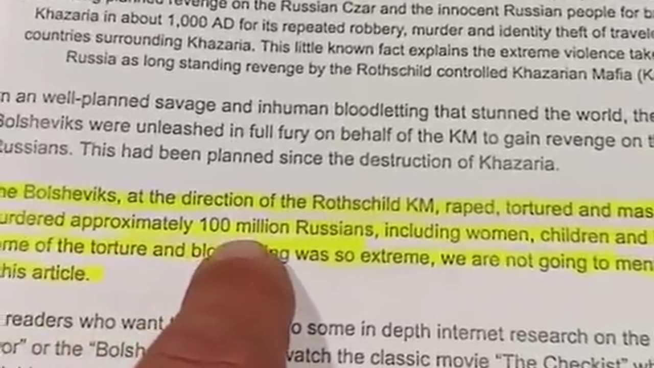 “ Hidden history of the incredibly evil Khazarian Mafia”