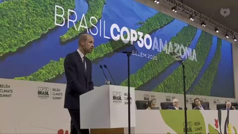Prince William at the COP30 climate summit Pushes Fake Climate Change Agenda...