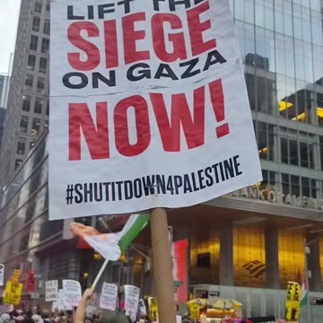 TODAY in New York City: "STOP STARVING GAZA NOW"
