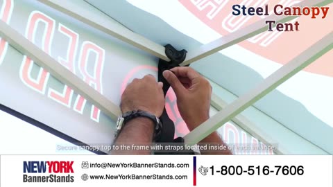 How to Set up Steel Canopy Tent Display - New York Banner Stands