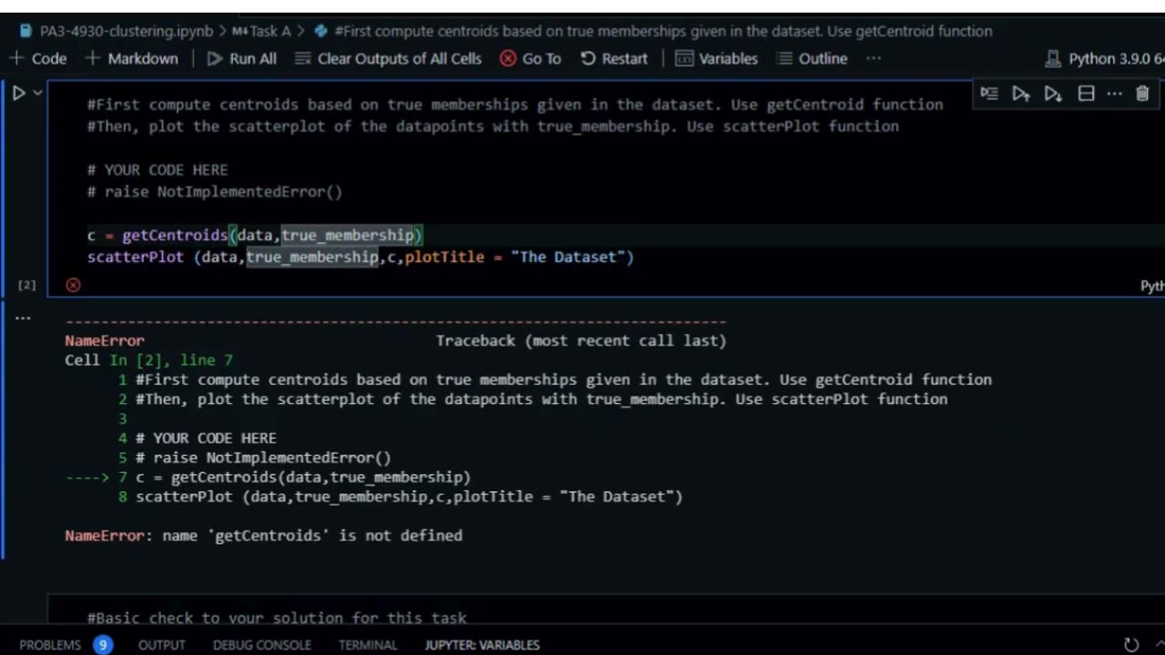 Student Work(Assignment)| PA3-4930 – Clustering Algorithms Data Science Programming Assignment | UCF