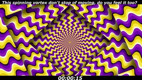 Optical illusion puzzle: This spinning vortex don't stop of moving, do you feel it too?