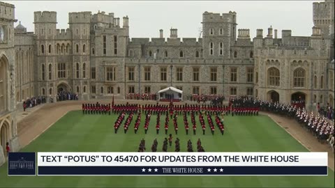 President Trump and the First Lady Participate in a Windsor Castle Arrival Ceremony