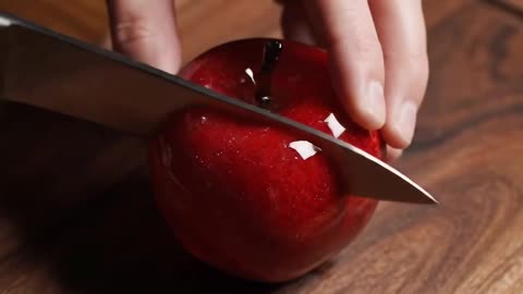 Glass apple cutting watch