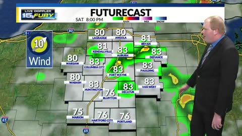 Tracking a few thunderstorms Saturday evening