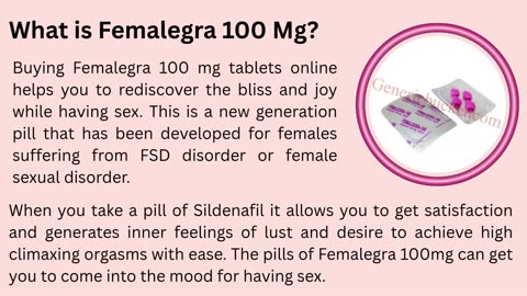 Femalegra 100mg (Female Viagra)(Sildenafil Citrate)