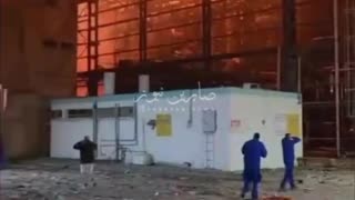Burning power plant in Haifa