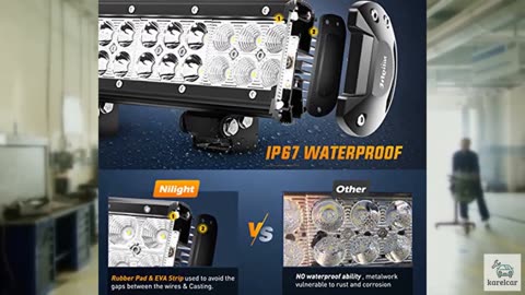 Nilight - 60005C-A 20Inch 126W Spot Flood Combo Led Light Bar Off Road Lights B