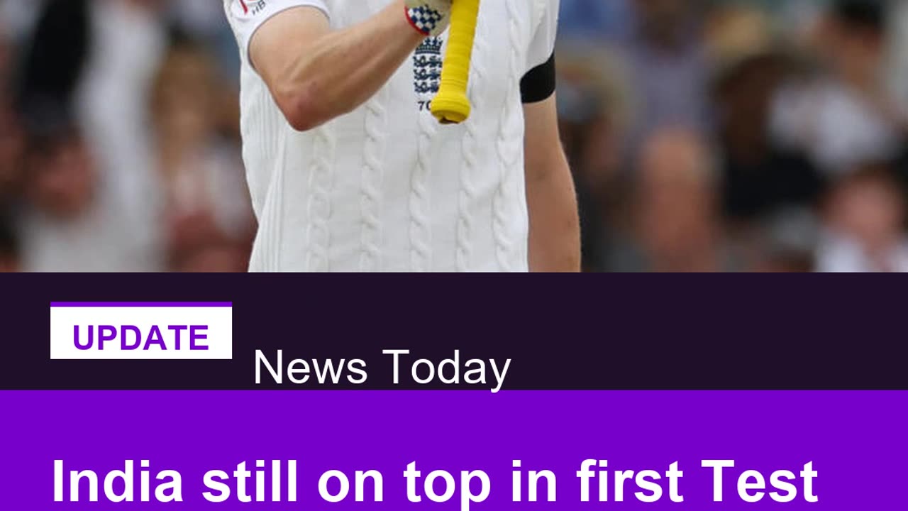 India still on top in first Test despite Brook fifty for England