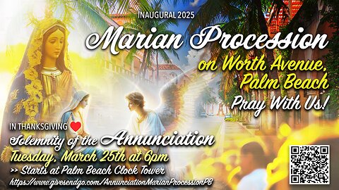 Inaugural Annunciation Marian Procession on Worth Avenue, Palm Beach, FL