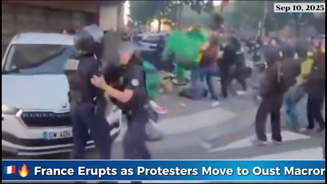 French people erupt in chaos to oust Macron