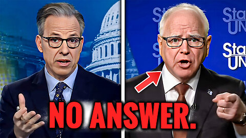 Jake Tapper Just HUMILIATED Tim Walz on CNN With Simple Questions