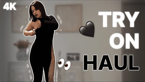 [4K] 🖤 TRY ON HAUL | Combinaison Noire Pailletée ✨