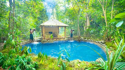 Building a SWIMMING POOL Paradise with Bushcraft Skills